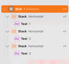 The grid defintion of the column example