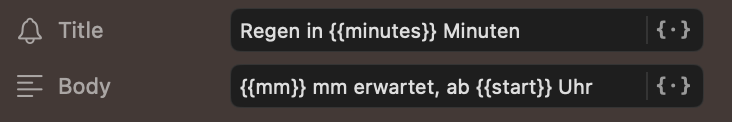 Image shows the notification settings in German laguage